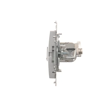 Gniazdo komputerowe pojedyncze RJ45 kategoria 6 ekranowane z przesłoną przeciwkurzową (moduł) srebrny (metalik)