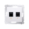 Gniazdo komputerowe RJ45 kat. 5e + RJ12 (moduł) białe