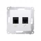 Gniazdo komputerowe RJ45 kat. 5e + RJ12 (moduł) białe