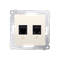 Gniazdo komputerowe RJ45 kat. 5e + RJ12 (moduł) krem