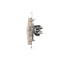 Gniazdo komputerowe RJ45 kat. 5e + RJ12 (moduł) krem