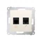Gniazdo komputerowe RJ45 kat. 5e + RJ12 (moduł) krem