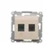 Gniazdo komputerowe RJ45 kat. 5e + RJ12 (moduł) krem