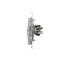Gniazdo komputerowe RJ45 kat. 5e + RJ12 (moduł) srebrny (metalik)