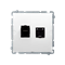 Gniazdo komputerowe RJ45 kat. 6 podwójne ekranowane białe