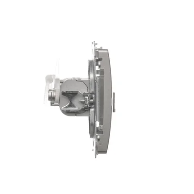 Gniazdo komputerowe RJ45 kat. 6 podwójne ekranowane satyna metalik