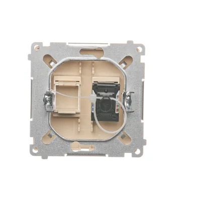 Gniazdo komputerowe RJ45 kat. 6 pojedyncze beżowy