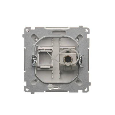 Gniazdo komputerowe RJ45 kat. 6 pojedyncze ekranowane inox metalik