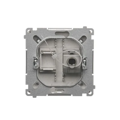 Gniazdo komputerowe RJ45 kat. 6 pojedyncze ekranowane satyna metalik