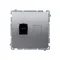 Gniazdo komputerowe RJ45 kat. 6 pojedyncze inox metalik