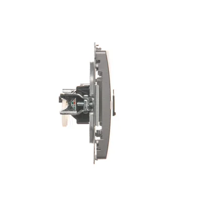 Gniazdo komputerowe RJ45 kat. 6 pojedyncze inox metalik