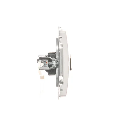 Gniazdo komputerowe RJ45 kat. 6 pojedyncze z przesłoną przeciwkurzową (moduł) białe