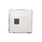 Gniazdo komputerowe RJ45 kat. 6 pojedyncze z przesłoną przeciwkurzową (moduł) białe