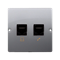 Gniazdo komputerowe RJ45 kat.5e + RJ11 (moduł) inox (metalik)