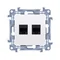 Gniazdo komputerowe RJ45 kategoria 5e + telefoniczne RJ11 (moduł) białe