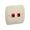 Gniazdo komputerowe RJ45 podwójne kat. 5e beż