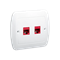 Gniazdo komputerowe RJ45 podwójne kat. 5e białe