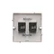 Gniazdo komputerowe RJ45 podwójne kat. 5e (moduł) inox (metalik)
