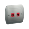 Gniazdo komputerowe RJ45 podwójne kat. 5e srebrny (metalik)
