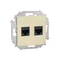 Gniazdo komputerowe RJ45 podwójne kat. 6 (moduł) beż
