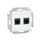 Gniazdo komputerowe RJ45 podwójne kat. 6 (moduł) białe