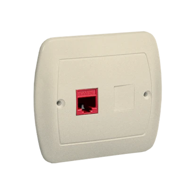 Gniazdo komputerowe RJ45 pojedyncze kat. 5e beż