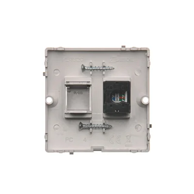 Gniazdo komputerowe RJ45 pojedyncze kat. 5e (moduł) inox (metalik)