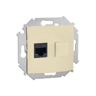 Gniazdo komputerowe RJ45 pojedyncze kat. 6 (moduł) beż