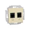 Gniazdo komputerowo-telefoniczne RJ45 kat. 6 + RJ12 (moduł) beż