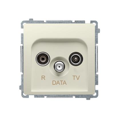 Gniazdo R-TV-DATA (moduł) beżowy
