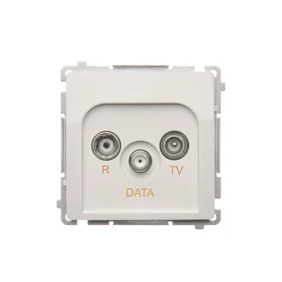 Gniazdo R-TV-DATA (moduł) białe