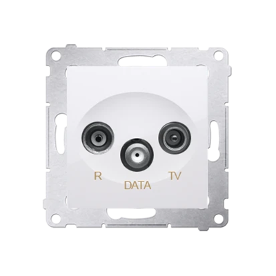 Gniazdo R-TV-DATA (moduł) białe