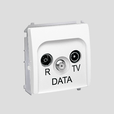 Gniazdo R-TV-DATA (moduł) białe