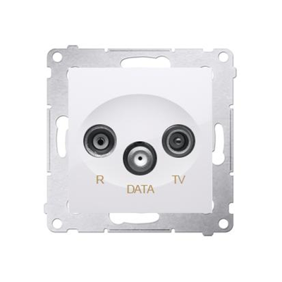 Gniazdo R-TV-DATA (moduł) białe