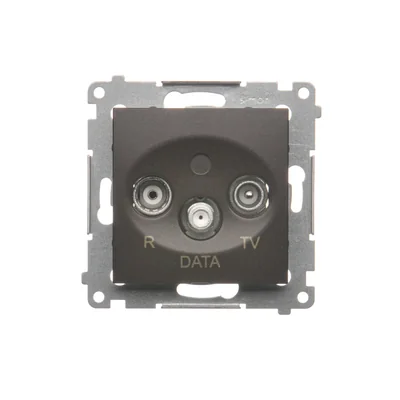 Gniazdo R-TV-DATA (moduł) brąz mat metalik