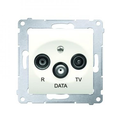 Gniazdo R-TV-DATA (moduł) krem