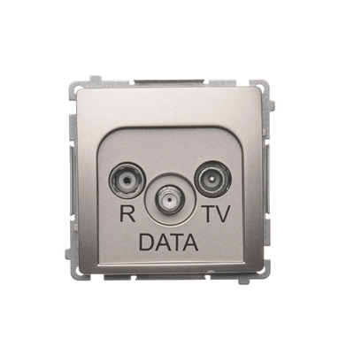 Gniazdo R-TV-DATA (moduł) satyna metalik