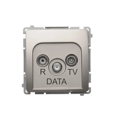 Gniazdo R-TV-DATA (moduł) satyna metalik