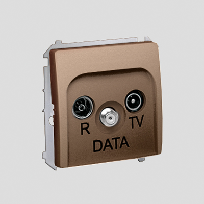 Gniazdo R-TV-DATA (moduł) satyna metalik