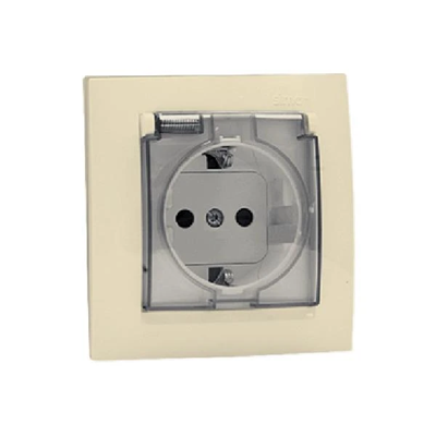 Gniazdo Schuko 2P+Z IP44 beż