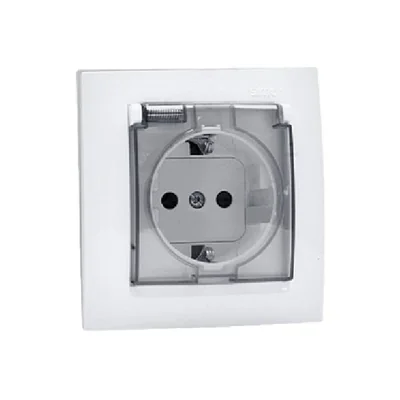Gniazdo Schuko 2P+Z IP44 białe
