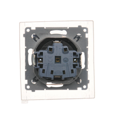 Gniazdo Schuko do wersji IP44 z przeslonami z uszczelką ramki (moduł) 230V, antracyt metalik