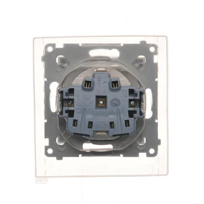 Gniazdo Schuko do wersji IP44 z przeslonami z uszczelką ramki (moduł) 230V, białe