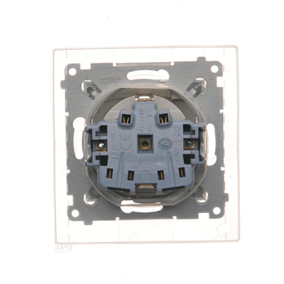 Gniazdo Schuko do wersji IP44 z przeslonami z uszczelką ramki (moduł) 230V, złoty metalik