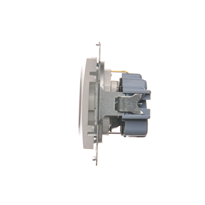 Gniazdo Schuko z przesłonami (moduł) 16A, 250V, szybkozłącza, białe