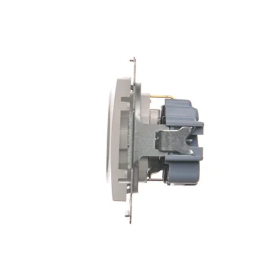 Gniazdo Schuko z przesłonami (moduł) 16A, 250V, szybkozłącza, białe