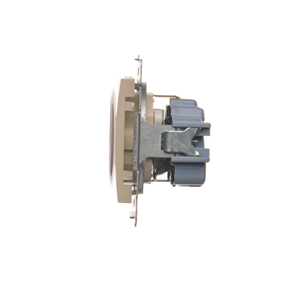 Gniazdo Schuko z przesłonami (moduł) 16A, 250V, szybkozłącza, krem