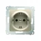 Gniazdo Schuko z przesłonami (moduł) 16A, 250V, szybkozłącza, złoty (metalik)