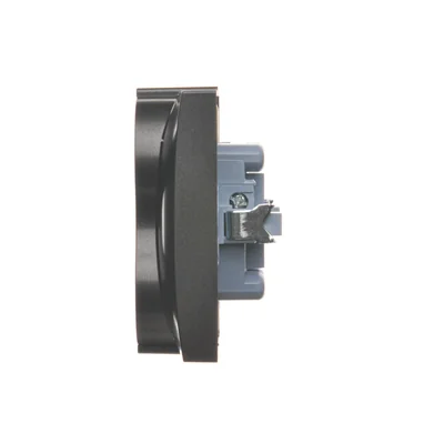 Gniazdo Schuko z przesłonami podwójne 16A, 250V, zaciski śrubowe, antracyt (metalik)