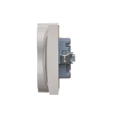 Gniazdo Schuko z przesłonami podwójne 16A, 250V, zaciski śrubowe, białe